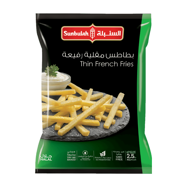 Sunbulah Thin French Fries 2.5 Kg