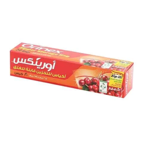 Orinex Zipper Storage Bag 268mm X 279mm 20 Bags