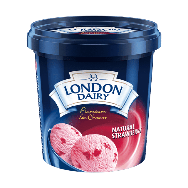 London Dairy Natural Strawberry Ice Cream 125m