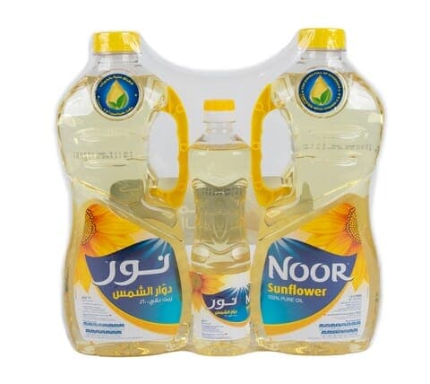 Noor 100% Pure Sunflower Oil 2 X 1.5l + 500ml