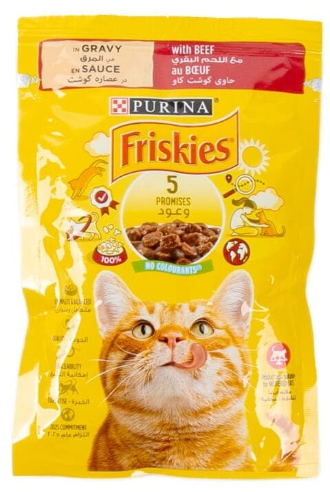 Purina Friskies Cat Wet Food Beef In Gravy 85 g