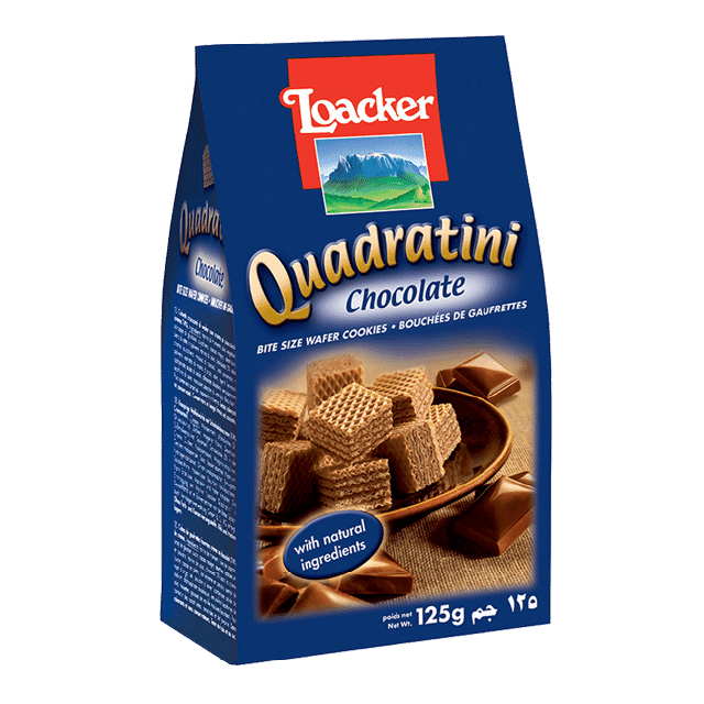 Loacker Dark Chocolate Wafer Cubes Small 125 G