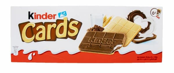 Kinder Cards Biscuit with Creamy Milk and Cocoa Filling 5*25.6 g