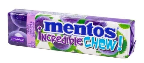 Mentos Incredible Chew Grape Gum 45 Grams