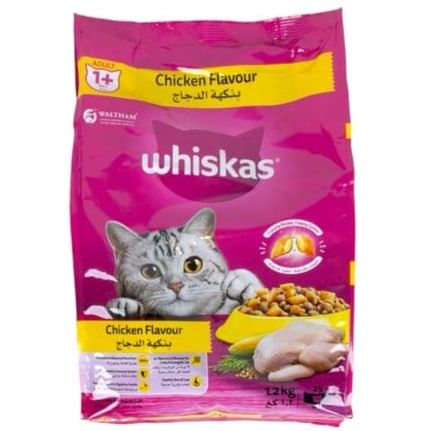 Whiskas Chicken Flavor Cat Food 1.2 Kg