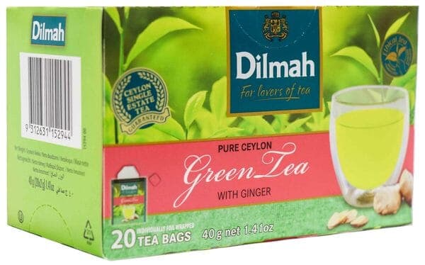 Dilmah Green Tea With Ginger 20 Threads 40 Grams