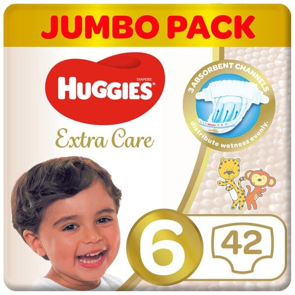 Huggies Extra Care Size 6 (15+ KG) 42 Diapers  