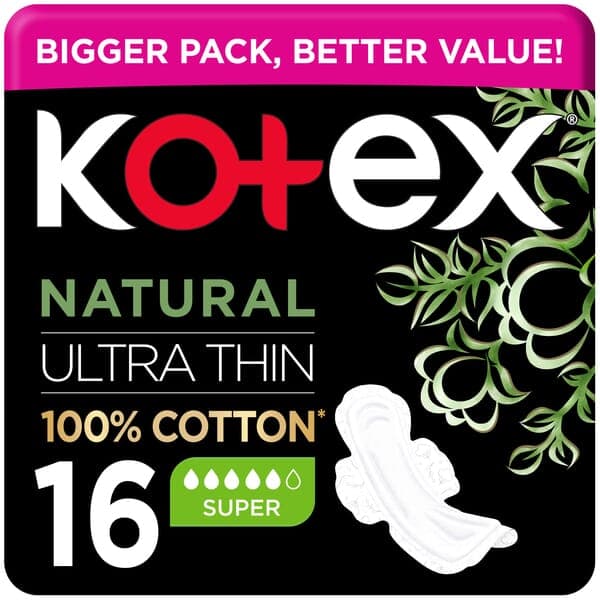 Kotex Natural Super Ultrathin Pads with Wings 16pc  