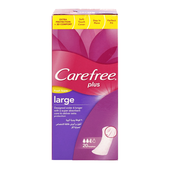Carefree Plus Large Fresh Pantyliners 20 Count