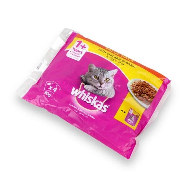 Whiskas Cat Food (Value Pack) 4 x 80 GM