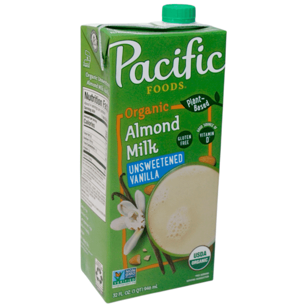 Pacific Foods Organic Almond Milk Unsweetened Vanillla 32 Oz