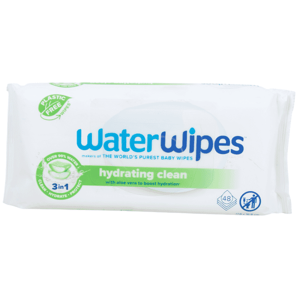 WaterWipes Hydrating Clean with Aloe Vera Baby Wipes 48 Wipes