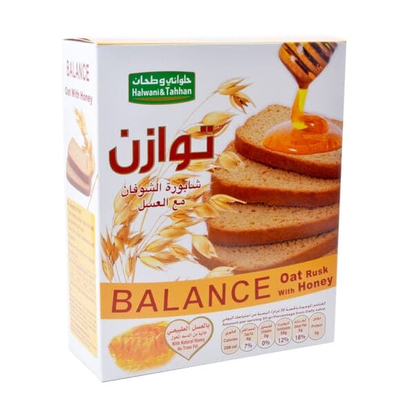 Halwani & Tahhan Balance Oat & Honey Rusk 250 GM