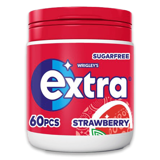 Wrigleys Extra Strawberry Flavour Sugarfree Gum 60 pcs