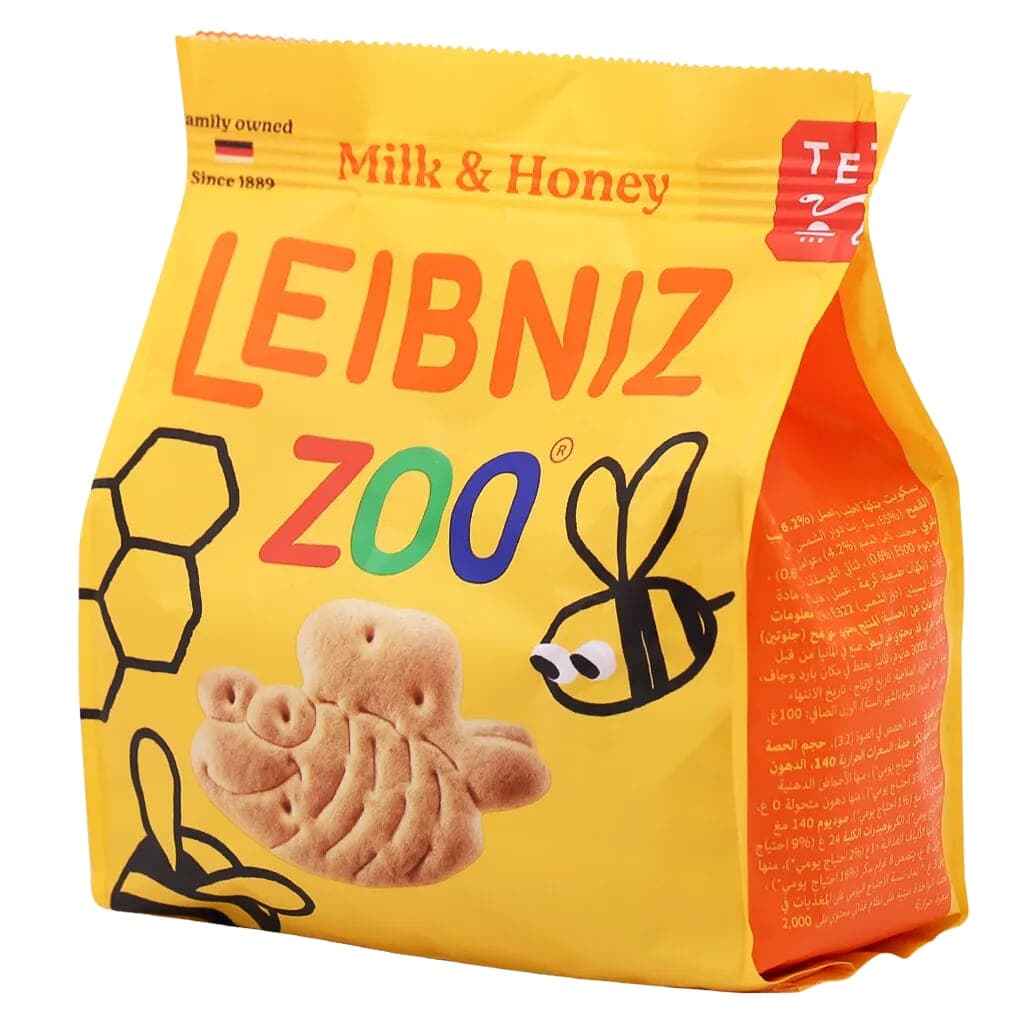 Bahlsen Leibniz Zoo Biscuits With Milk & Honey 100g