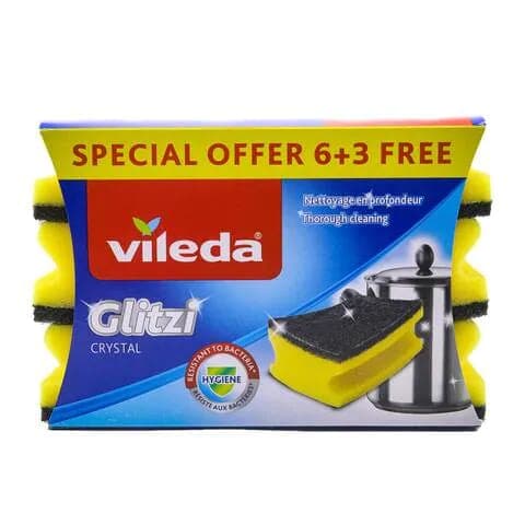 Vileda Glitzi Sponge 6+3pc