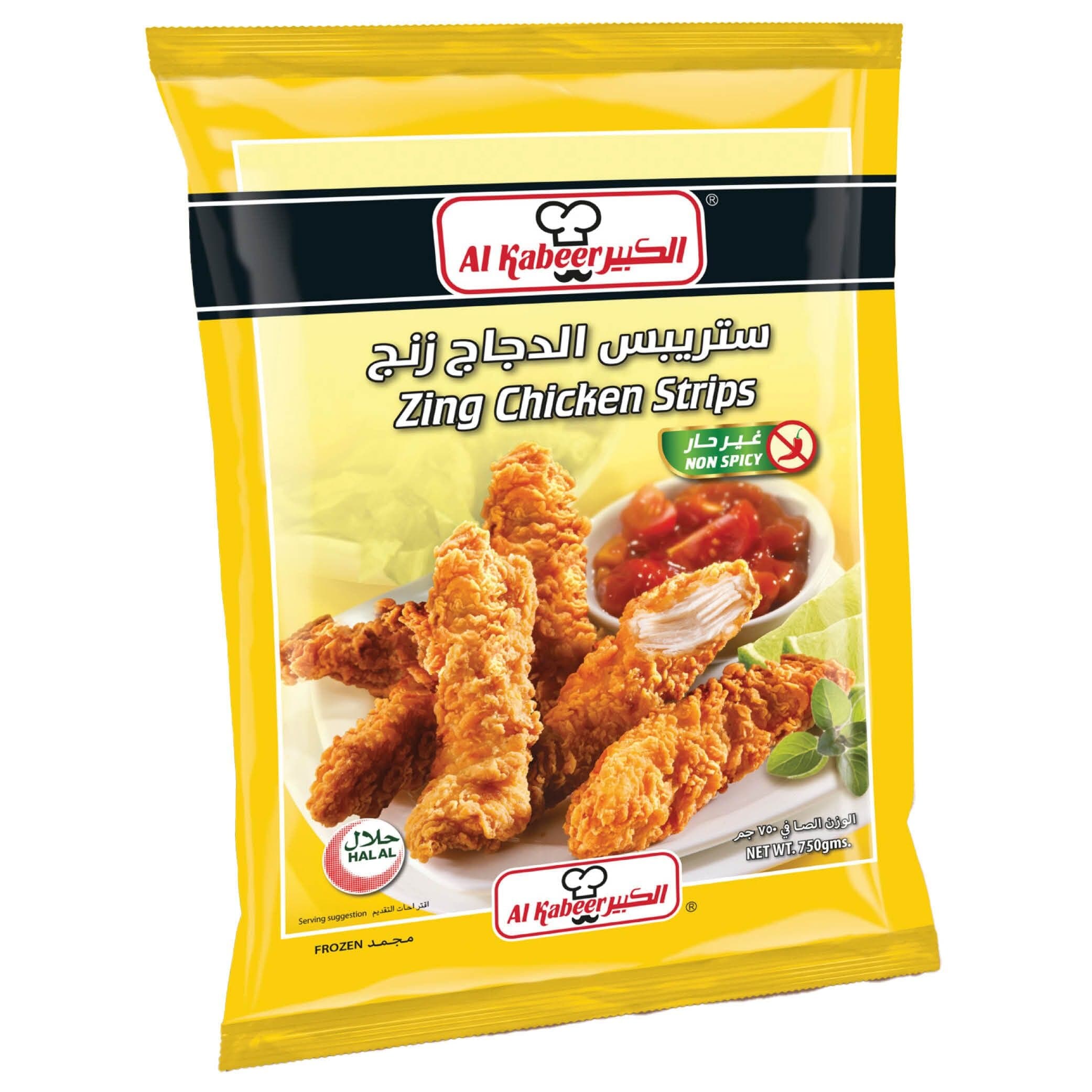 Al Kabeer Chicken Strips Zing Non Spicy 750 G