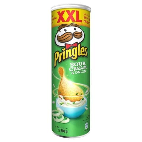 Pringles XXL Sour Cream And Onion Flavoured Chips 200g