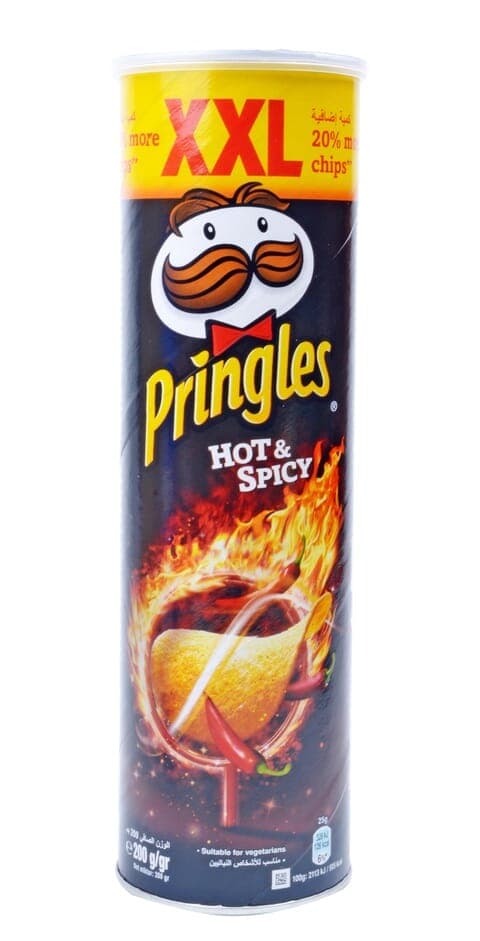Pringles XXL Hot And Spicy Chips 200g