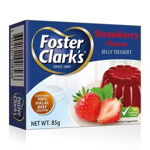 Foster Clarks Strawberry Flavoured Jelly Dessert 85g