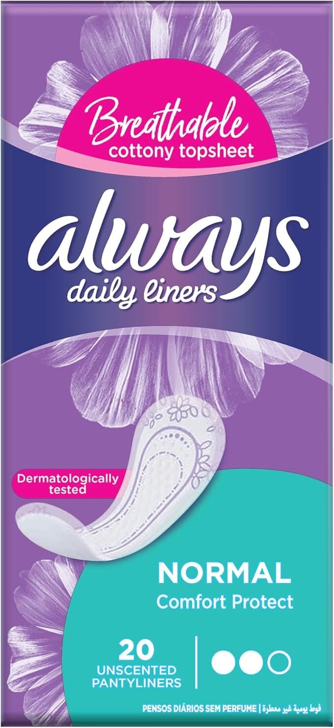 Always Daily Liners Comfort Protect Pantyliners Normal 20 Pantyliners
