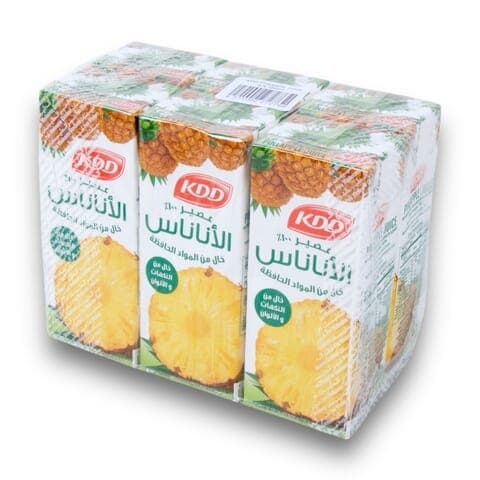 KDD Pineapple Juice 6x180 Ml 