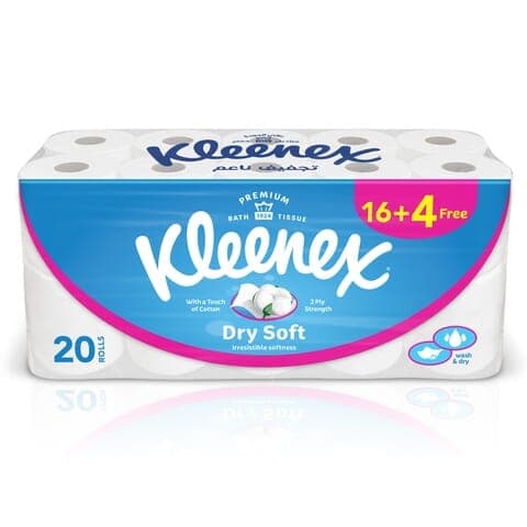 Kleenex Cottonelle Dry Soft Toilet Tissue 16+4pc
