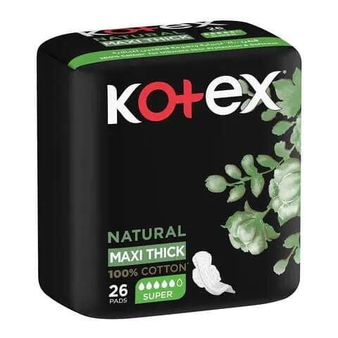 Kotex Natural Maxi Thick Super Thick Sanitary Pads With Wings 26 Pad
