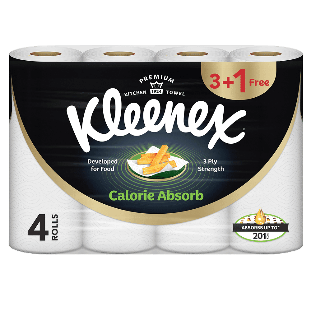 Kleenex Viva Calorie Absorb Rolls 3+1 pc