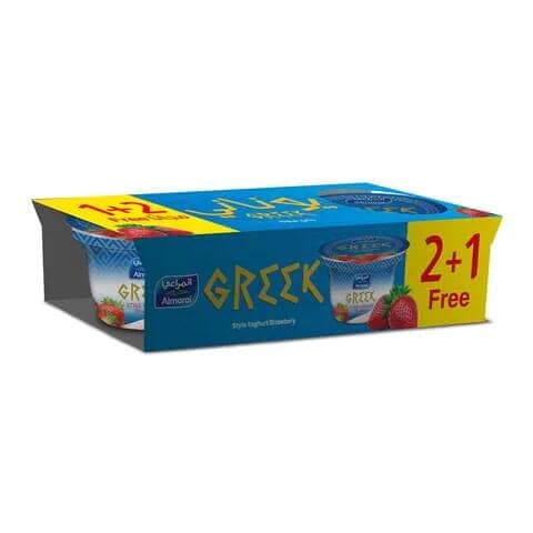 Almarai Greek Yogurt With Strawberries 3 X 150 G