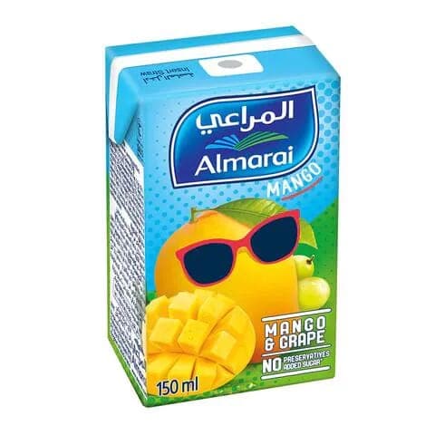 Almarai Mango And Grape Juice Without Sugar 150 Ml