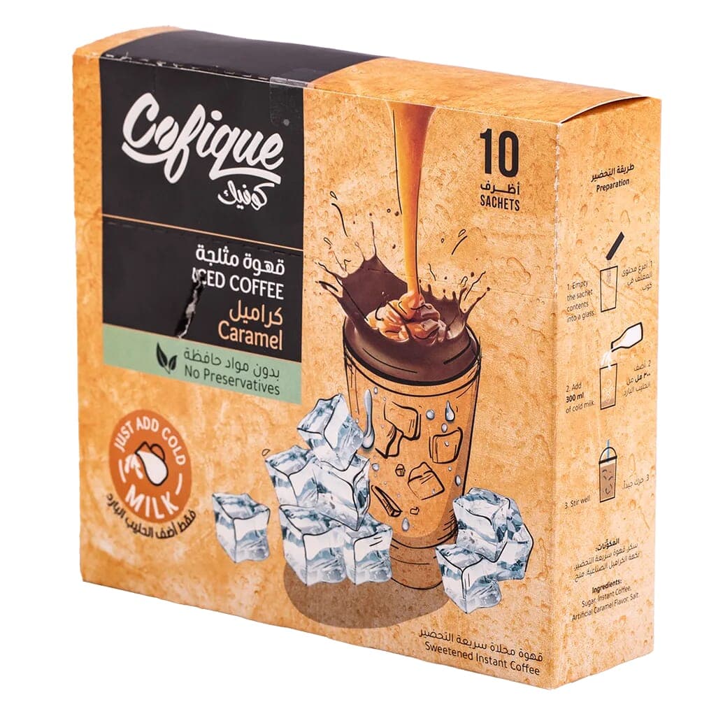 Cofique Iced Coffee With Caramel 24×10 Sachets 