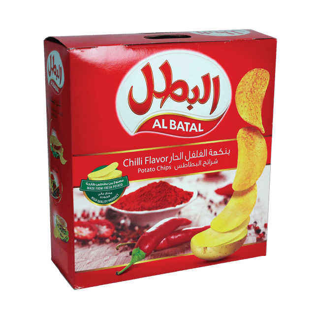 Al Batal Potato Slices With Hot Pepper 23×12 Bags