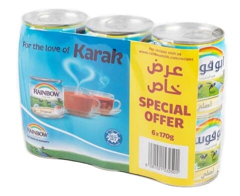 Rainbow Reno Evaporated Milk Karak 170×6 Pack 