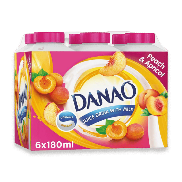 Al Safi Danao Peach And Apricot Juice 180×6 Pack 