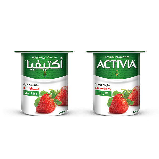Activia Full Fat Strawberry Yogurt 120 G