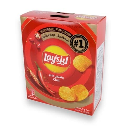 Lays Chili Potato Chips 12 packs