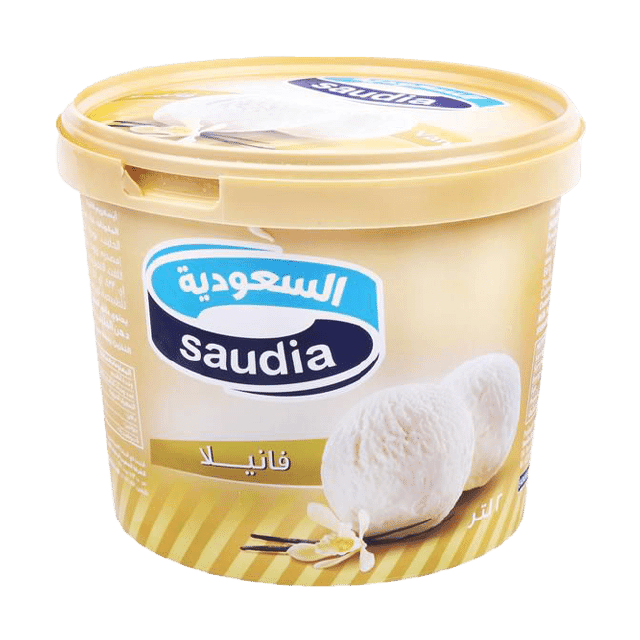 Saudia Family Ice Cream With Vanilla 2 Liters