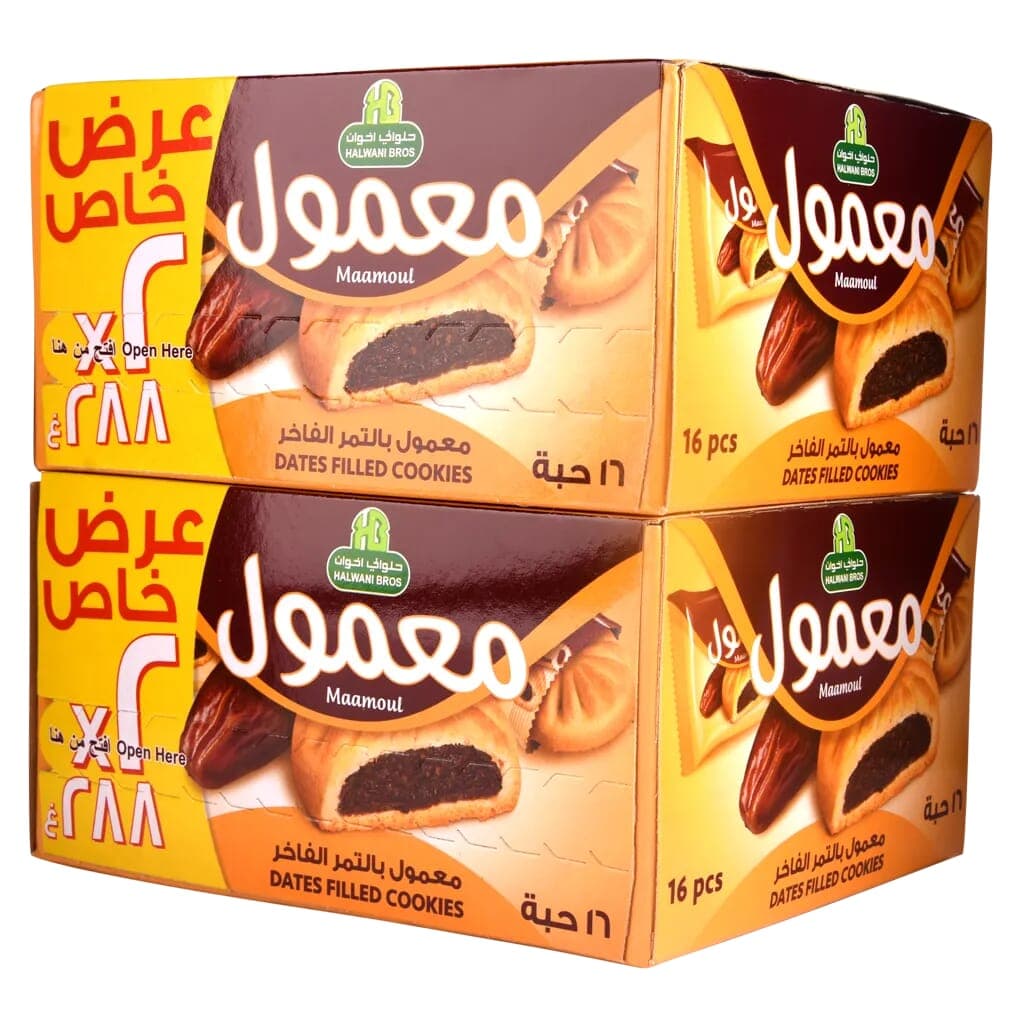 Halwani Maamoul With Premium Dates 16 Pieces 288 G Offer