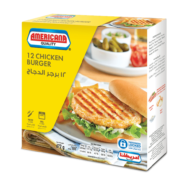 Americana Chicken Burger 12 Pieces