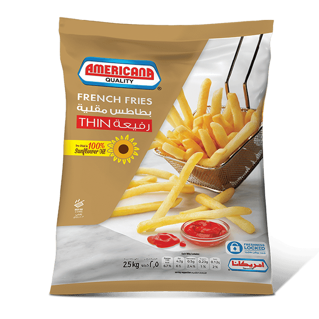 Americana Thin French Fries 2.5 Kg