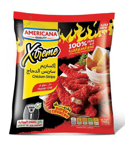 Americana Xtreme Flamin Chili Chicken Strips 700g