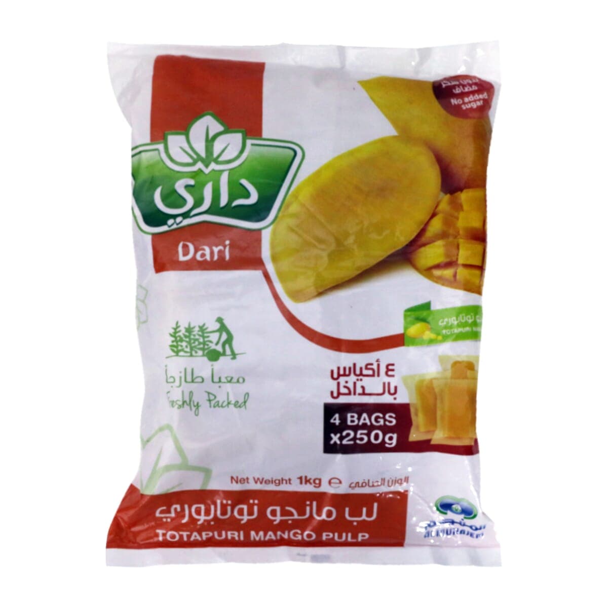 Dari Frozen Totapuri Mango Pulp 1kg