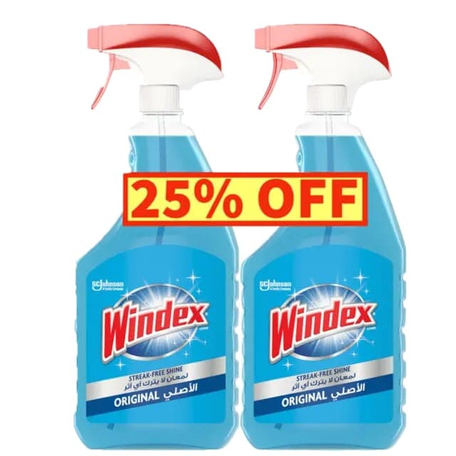 Windex Glass Cleaner Original (25% OFF) 2*750ml