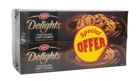 Tiffany Delights Chocolate Chip Cookies 4 Boxes of 90g