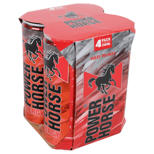 Power Horse Red Rush Energy Drink 4 x 250 ML