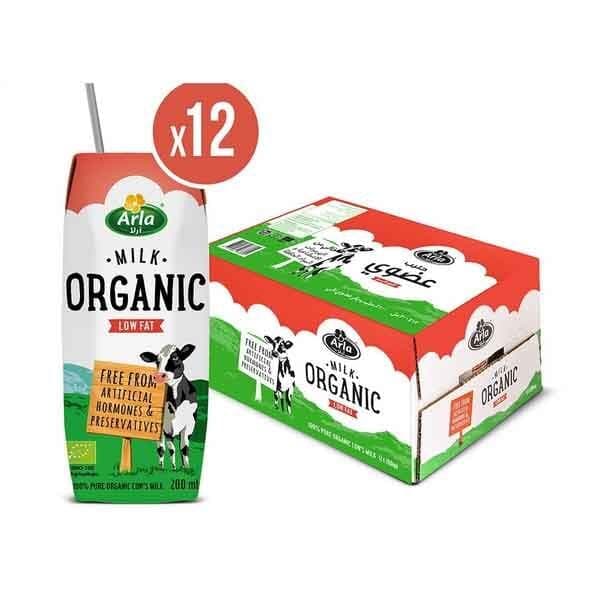 Arla Organic Low-Fat Milk 200 Ml ×12