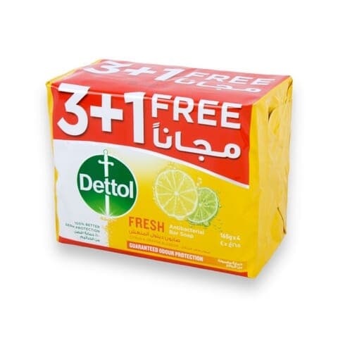Dettol Fresh Anti-Bacterial Bar Soap 3+1*165g