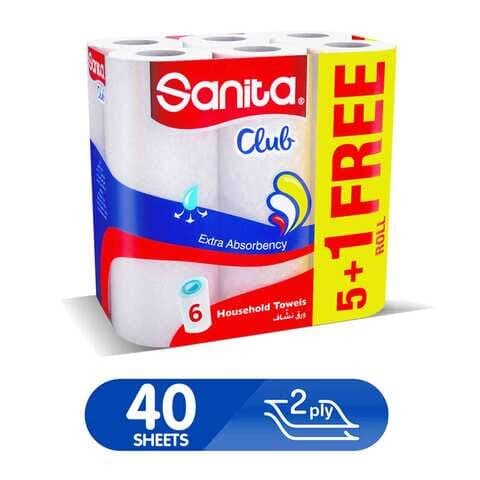 Sanita Club Kitchen Towels 6 Rolls